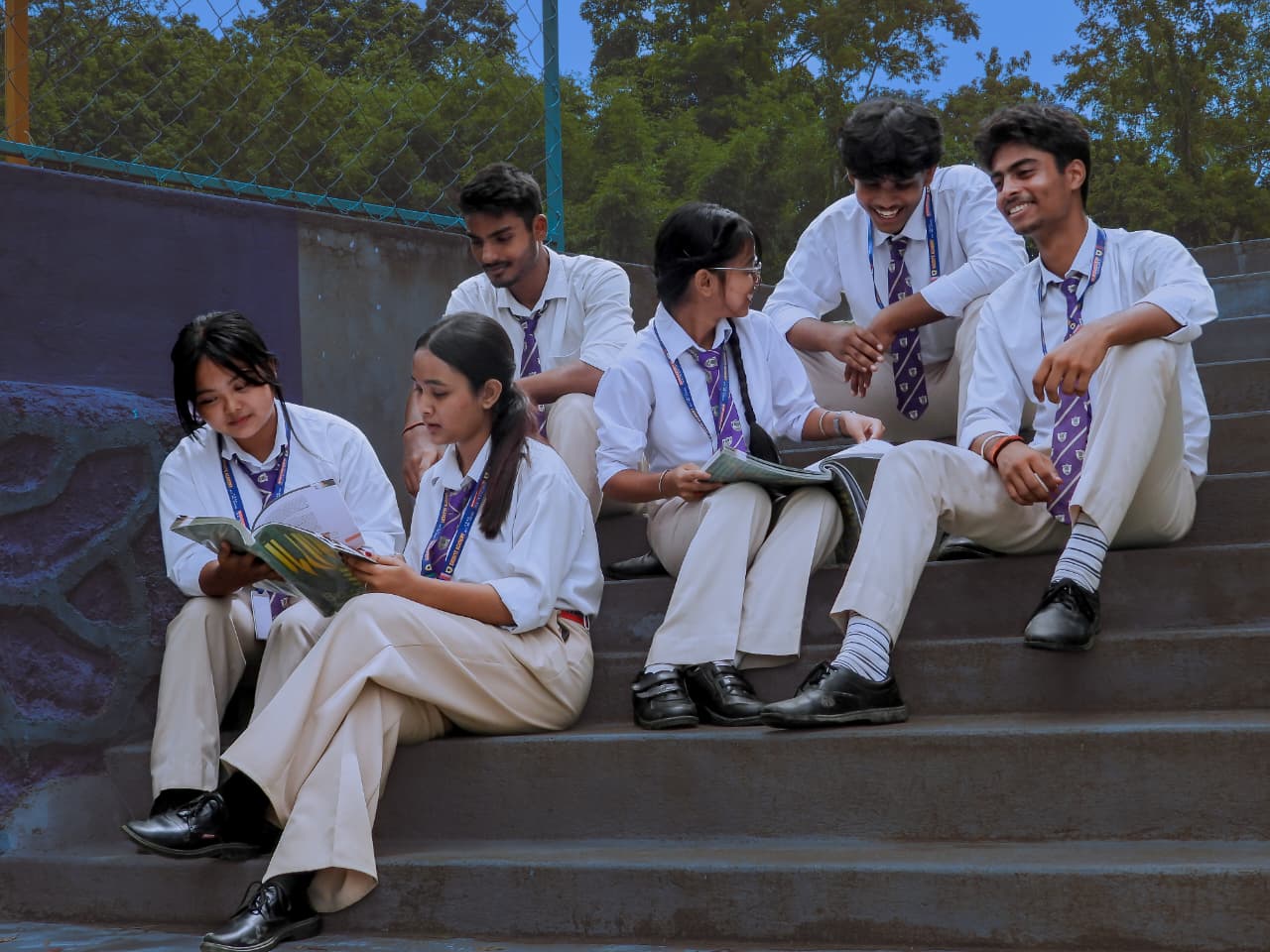 Class XII Science students at leisure
